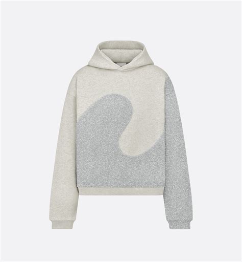 dior erl hoodie|DIOR BY ERL Hooded Sweatshirt Heathered Gray Cotton Fleece.